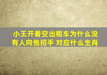 小王开着空出租车为什么没有人向他招手 对应什么生肖